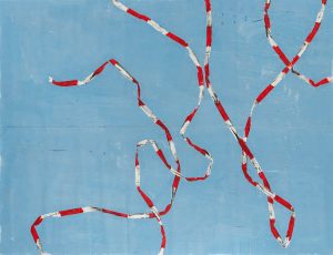 Peter Bosshart, Flatterband, 2020, Acryl auf Folie, 253 x 330 cm