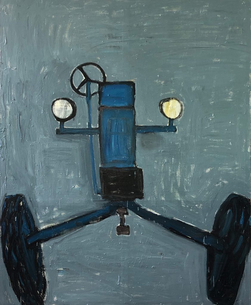Peter Bosshart, Bulldog, 2021, Öl auf Nesel, 220 x 180 cm